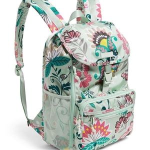 Vera Bradley Lighten Up Daytripper Backpack - Mint Flowers